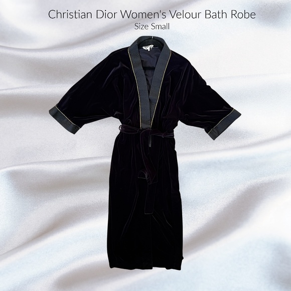 Christian Dior Other - Christian Dior Women's Velour Bathrobe Size Small Vintage 1990's